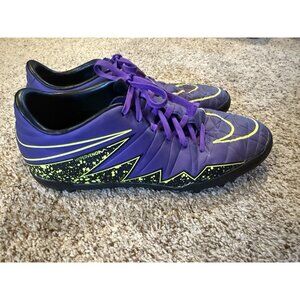 Nike Hypervenom Phelon II TF 749899-550 Purple YellowSoccer Indoor Cleats Size 8